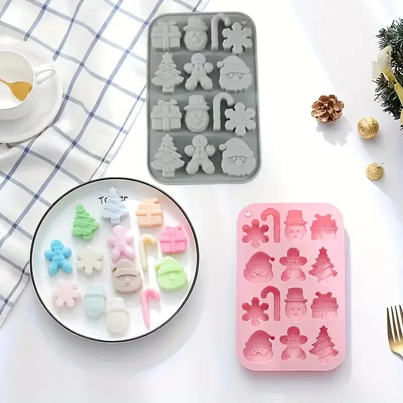 2026 New model Christmas Theme Silicone Molds, Baking Tools, Cake, Chocolate Molds, 6 Different Patterns Decoration Accessories