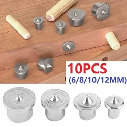 10Pc Dowel Centre Point Pin Set Wood Timber Marker Hole Tenon Center Set 6/8mm Wood Drill Power Accessories Tools Plug