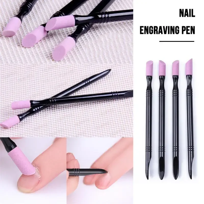 Double-End Quartz Nail Cuticle Hangnails Remover Dead Skin Pusher Trimmer Manicure Nail Art Tool Grinding Rods Tools