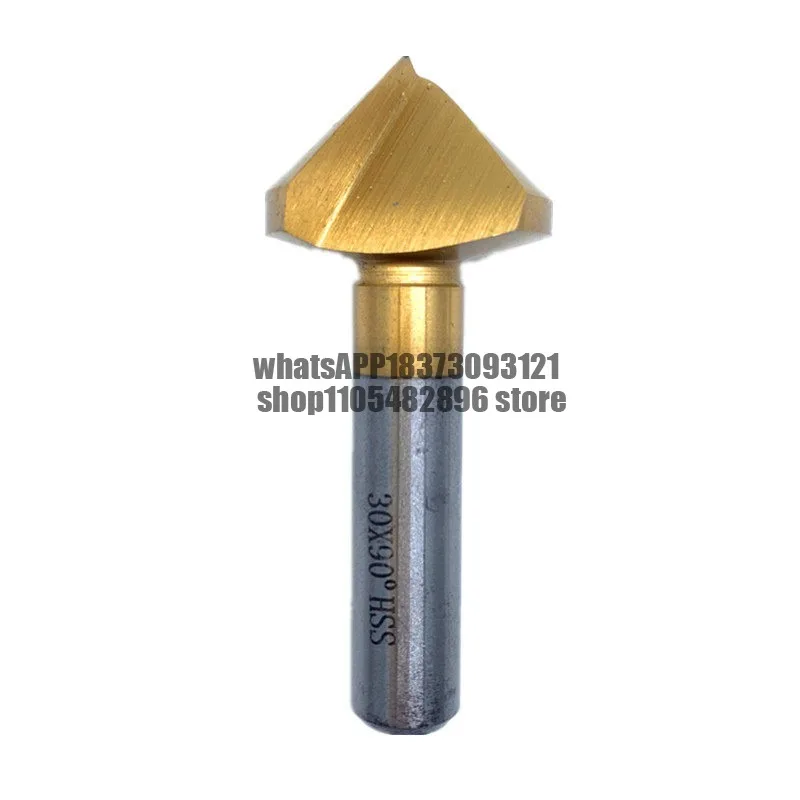 High speed steel titanium plated 90 degree chamfering drill single edge three edge chamfering knife burr trimming countersink
