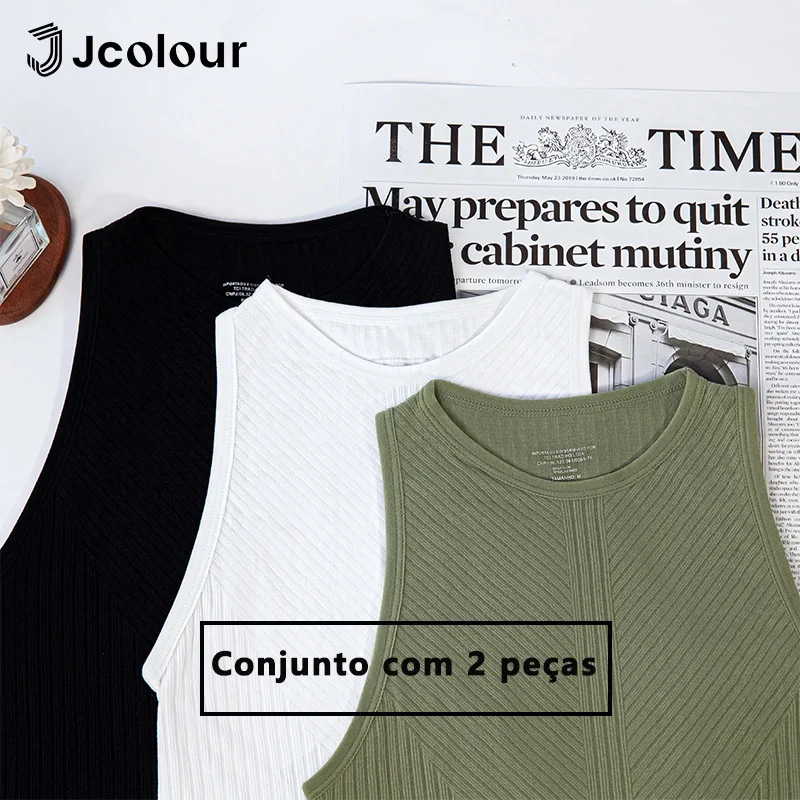 Ropped femininas, Cor Sólida, Tank Top, Tricot, Cropped Canelado, Regata feminina sem mangas de cor sólida，Suéter de malha