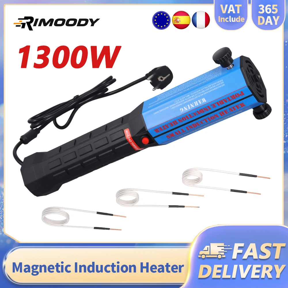Rimoody Strumento per la rimozione dei bulloni del riscaldatore a induzione magnetica Macchina per il riscaldamento a induzione di calore senza fiamma da 1300 W per la riparazione meccanica dell'auto