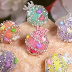 ST27 High quality Crown Sugar Beads Straight Hole Drill Ball Beads DIY Mobile Phone Chain Jewelry Accessories Beads Loose Beads