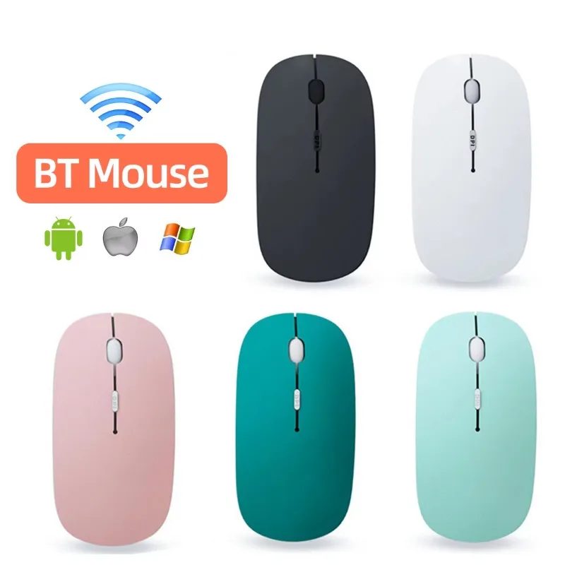 Bluetooth Gaming Mouse RGB Backlit Slim Battery Powered for IPad Huawei Xiaomi Windows Android Tablets and Laptops