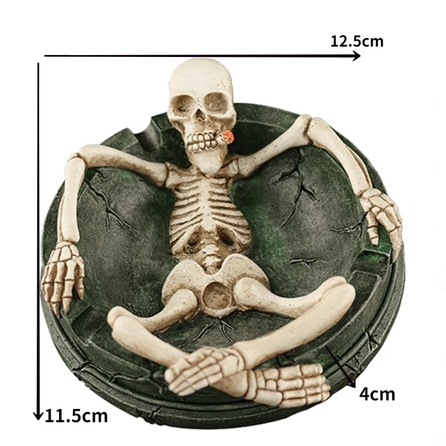 1pc, Creative Personality Skull Ashtray, Desktop Ashtray, Household Decorative Ashtray, Ashtrays For Home, Hotel, Bar, Office,