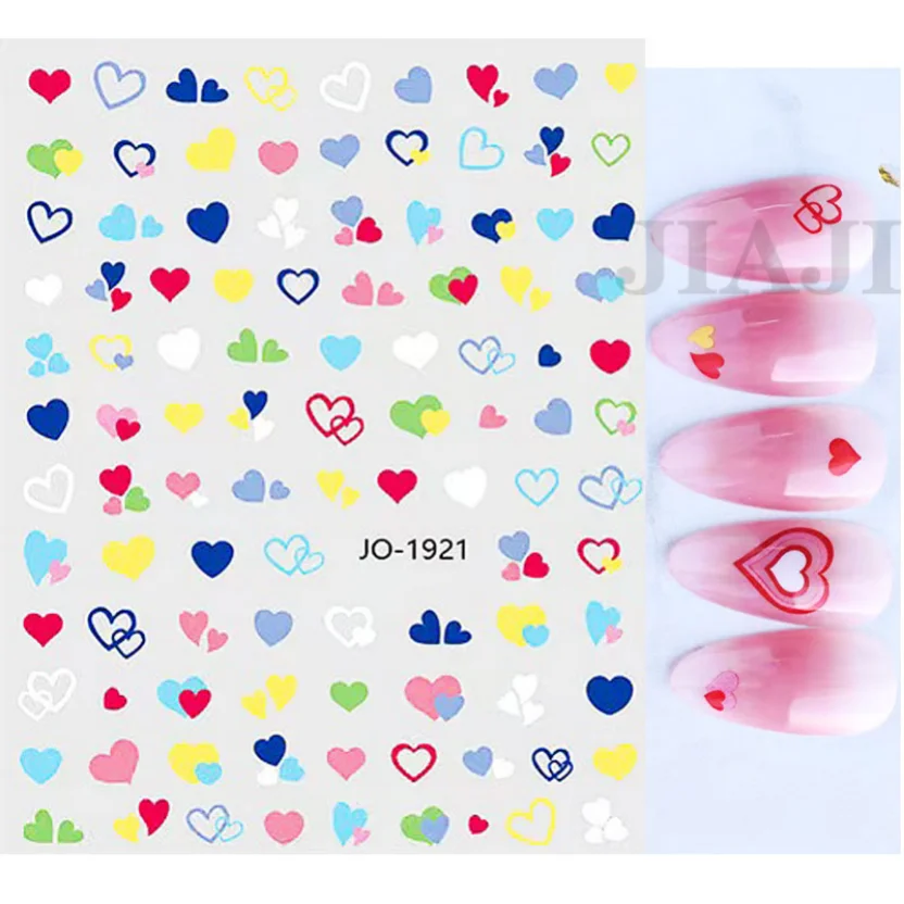 Coffee Pull Flower Heart 3D Nail Stickers Brown Abstract Face Smile Leaf Checkerboard Slider French Tips  Manicurenicure