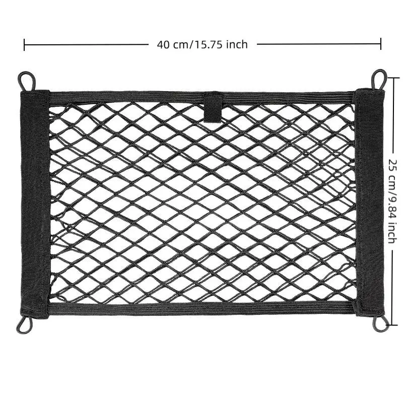 Dual-Layer Elastic Mesh Storage Bag For Electric Scooter Double-Layer Anti-Drop Net Organizer For Water Bottle Phone Helmet
