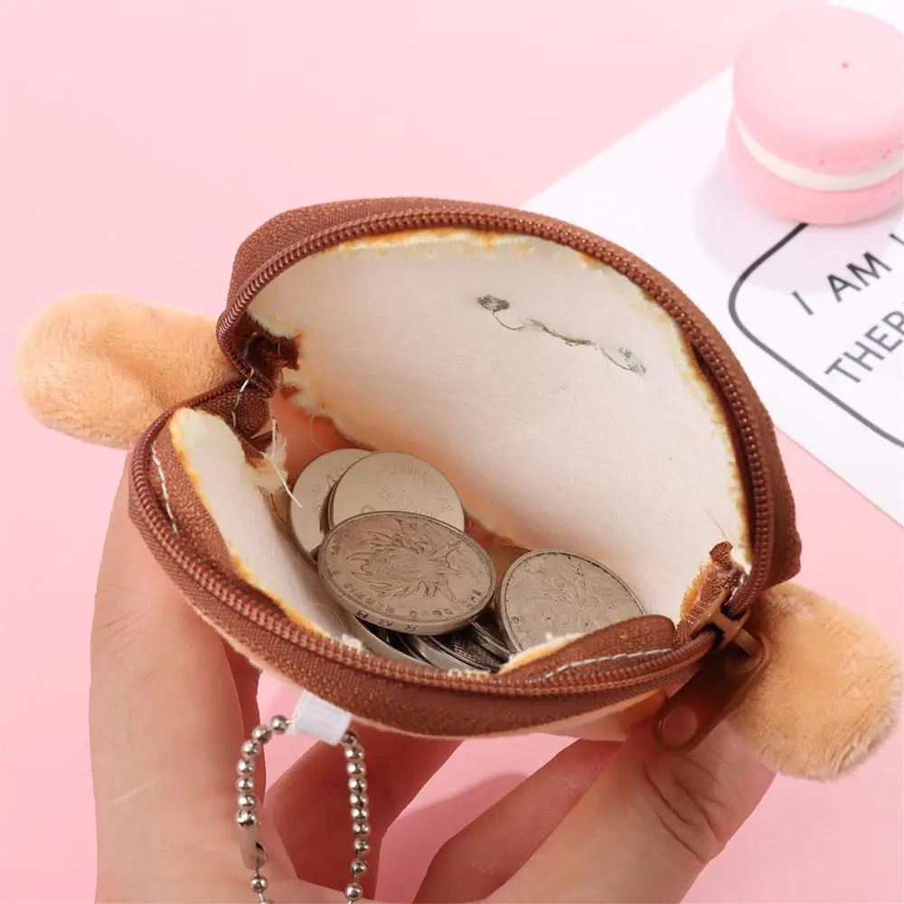 Cute Cartoon Toast Coin Purse Bread Portable Coin Key Bag Lightweight Earphone Bag Girl