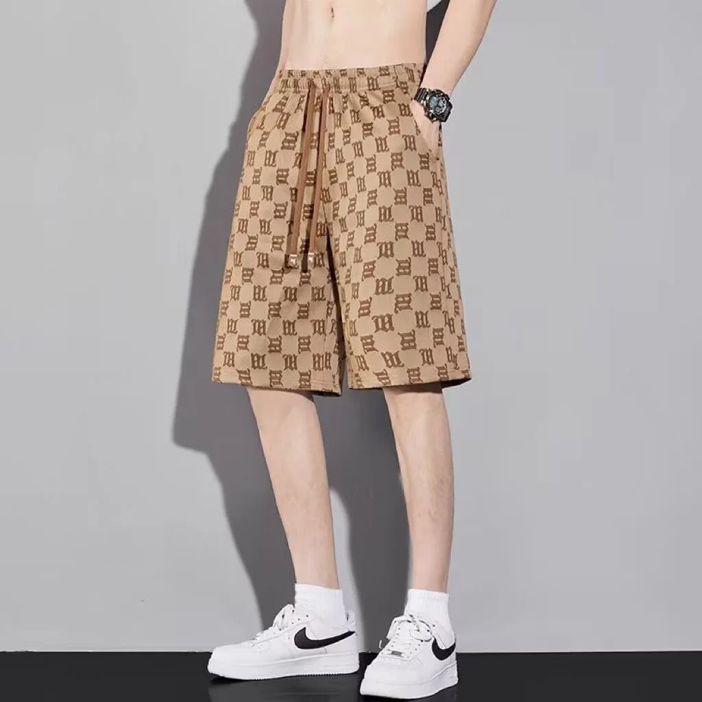 Men's Summer Qui Dry Beach Five-Quarter Casual orts Loose Fit Spor Four-Quarter Pants Straight Leg ket Detail