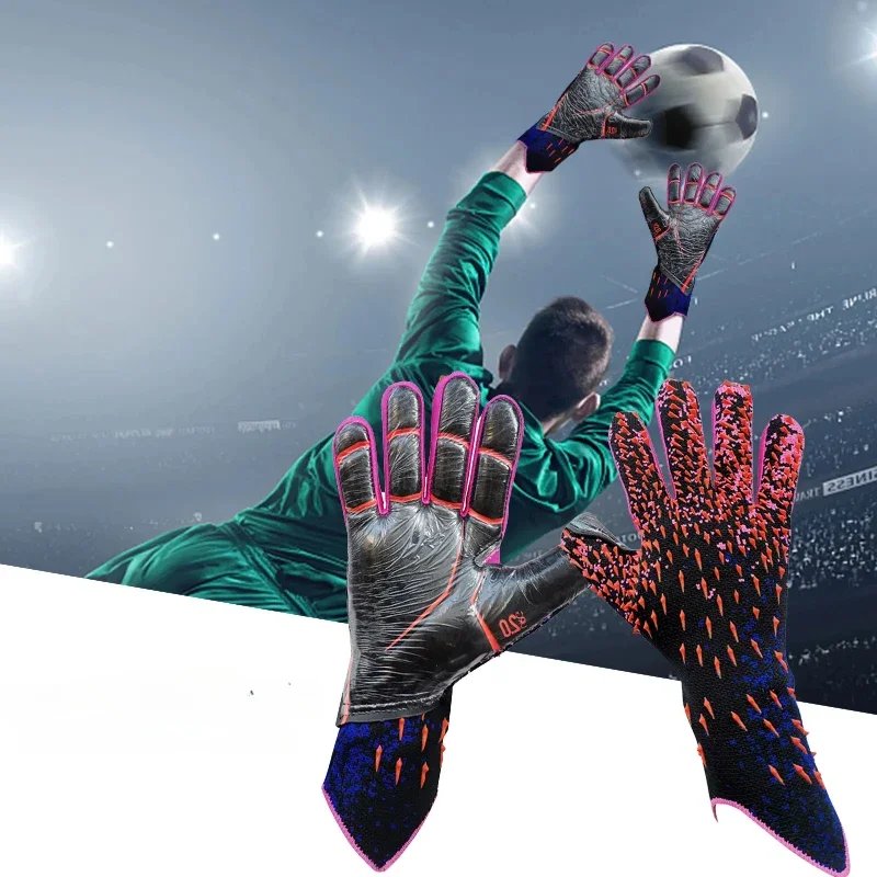 Goalie Gloves Latex Soccer Goalie Goalkeeper Gloves Anti-slip Thicken Football Glove Finger Protection Gloves Soccer Equipment B