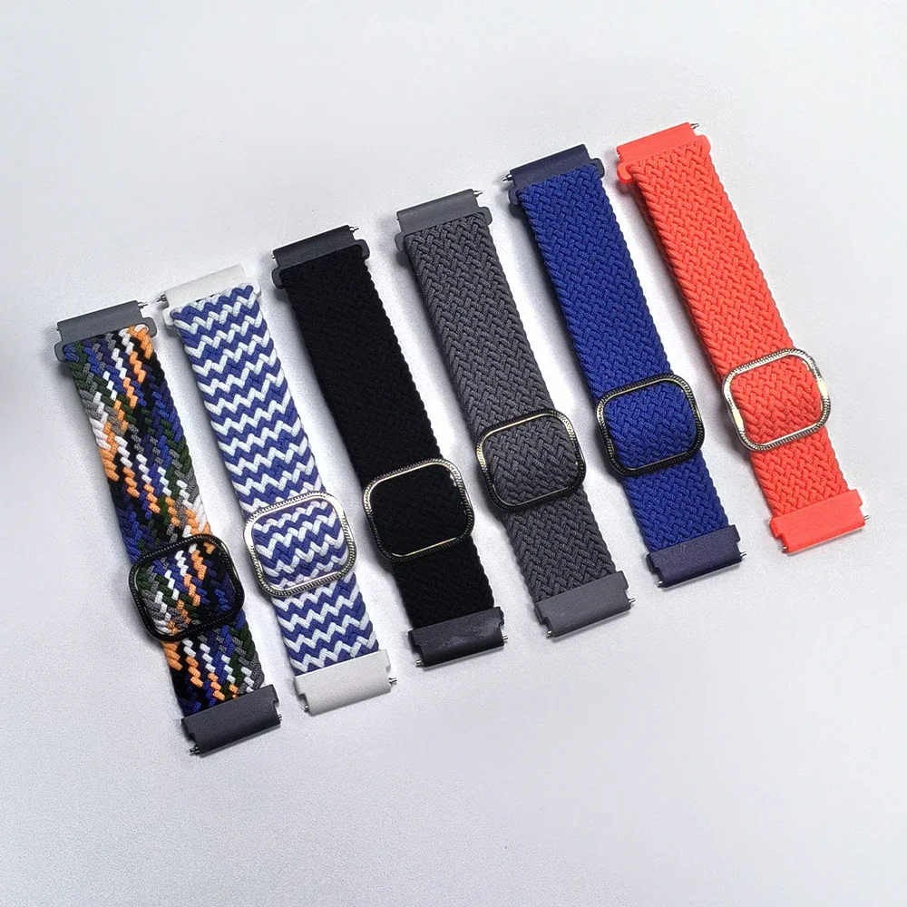 22mm 20mm Watch Strap For Vivoactive 6 5 4 Nylon Band Venu 3 2 SQ/Forerunner 570 165 245 255 Braided Bracelet Replace Wristband