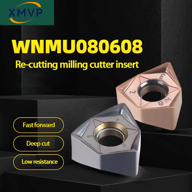 GDR WNMU WNMU0806 WNMU080608 double-sided hexagonal 90 degree right angle fast forward to MFWN WNMU face milling cutter insert