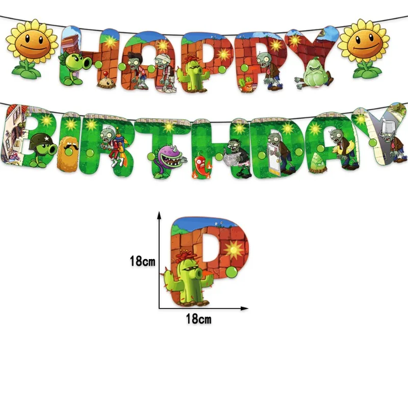 New Plants Vs Zombies Edition DIY Balloons Party Supplies Birthday Banner Latex Balloon Decoration Cake Supplies Gifts view 4