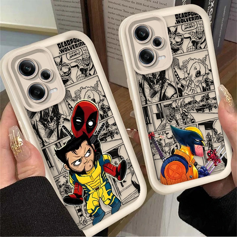 Marvel Deadpool And Wolverine Soft TPU Case for Xiaomi Redmi Note 13 12 11 Pro Plus 4G 5G 12S 11S 10S 10 9 9S 8 12C 13C A3 Cover