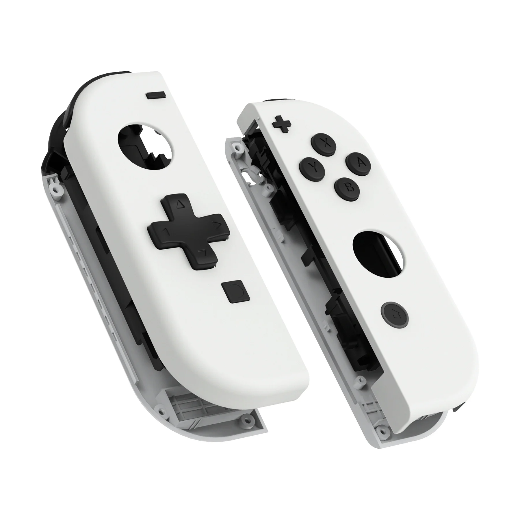 eXtremeRate Soft Touch Controller Housing (D-Pad Version) with Full Set Buttons for NS Switch JoyCon & OLED JoyCon - Black