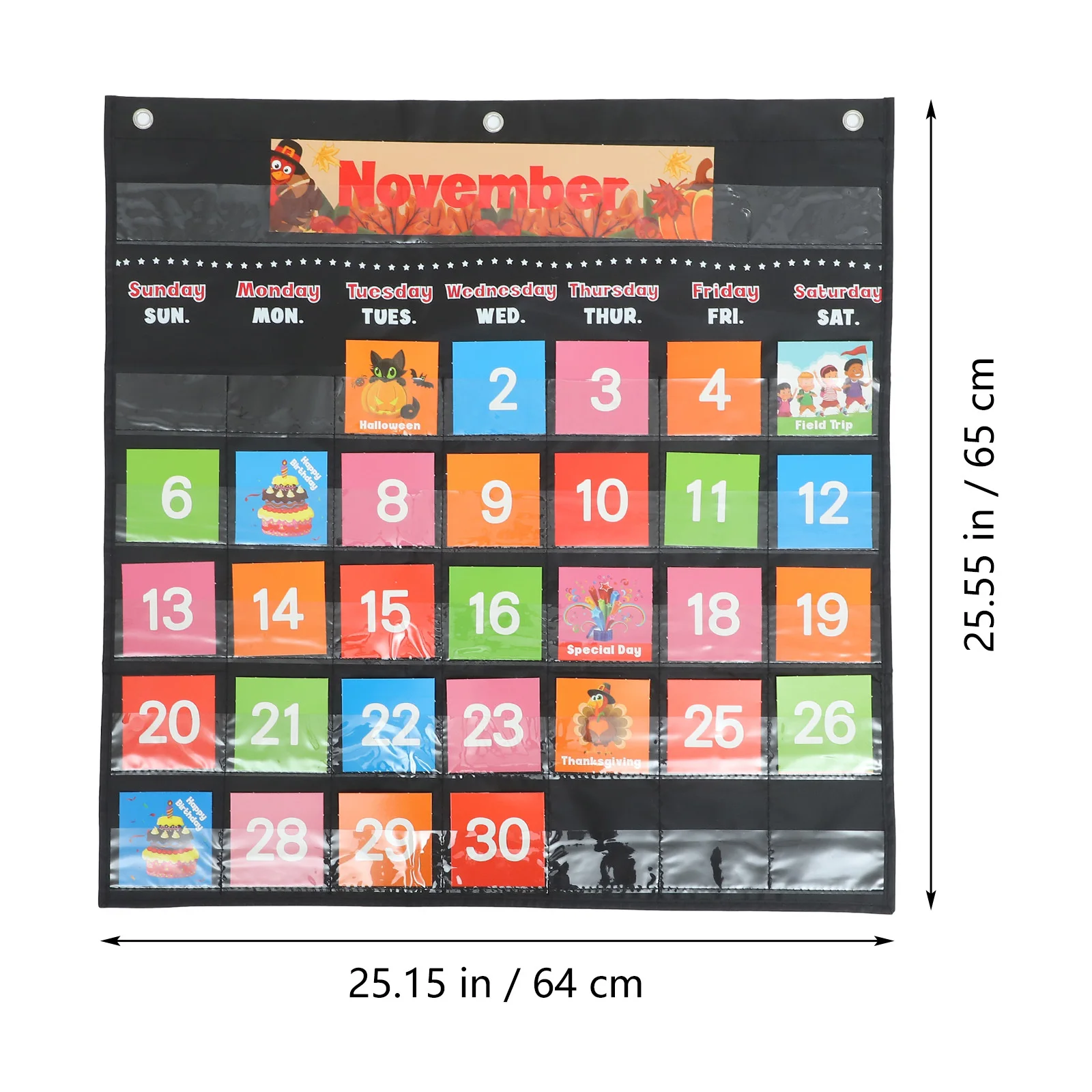 1Set Classroom Wall Calendar Hanging Educational Learning Kit 88 Cards Month Year Week Number Teaching Calendar