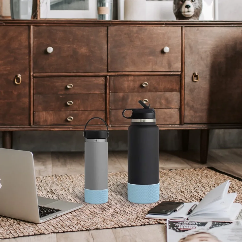 

Silicone Bottle Bottom Sleeve Anti-Slip Hexagon Water Bottle Pad Cup Accessories for Aquaflash/HydroFlask 12-40 oz
