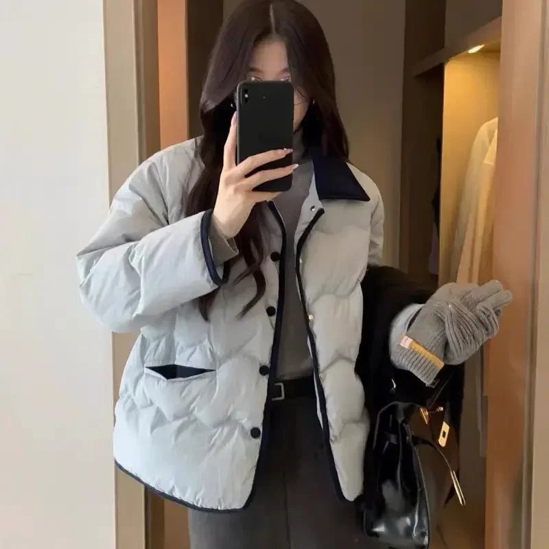 

Loose Casual Coats for Women Zip-up Warm Winter on Sale Parkas Woman Elegant Discount Luxury Hot Fashion 2024 Modern Jackets