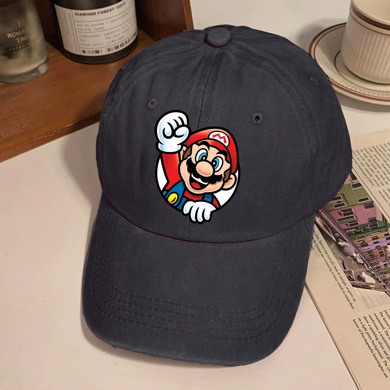 

Super Marios Bros Retro Baseball Cap for Men Women Peach Daisy Princess Summer Peak Caps Teenager Boy Girl Mesh Trucker Hats