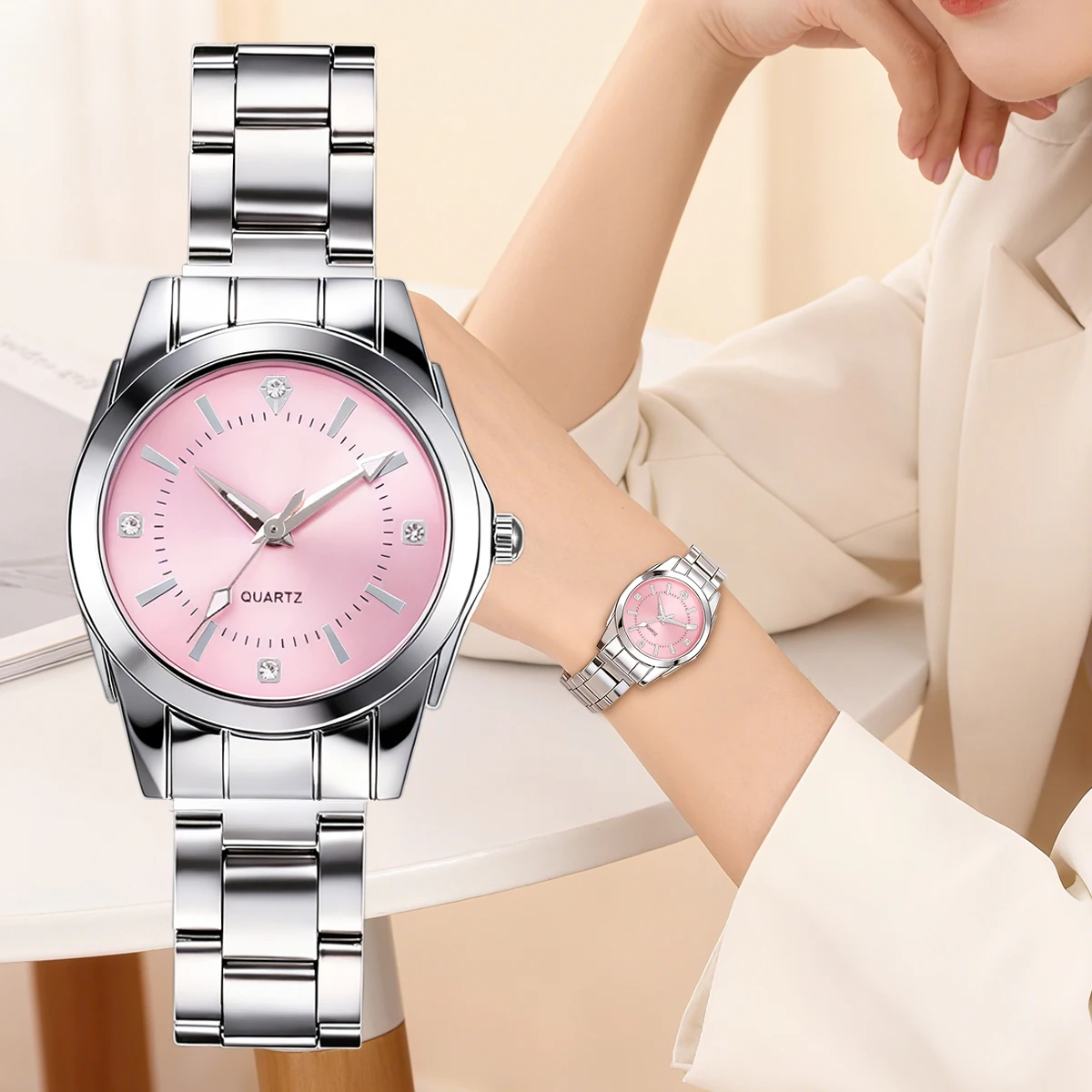 

Luxury Business Alloy Women Casual Wrist Quartz Watch Classic Watches