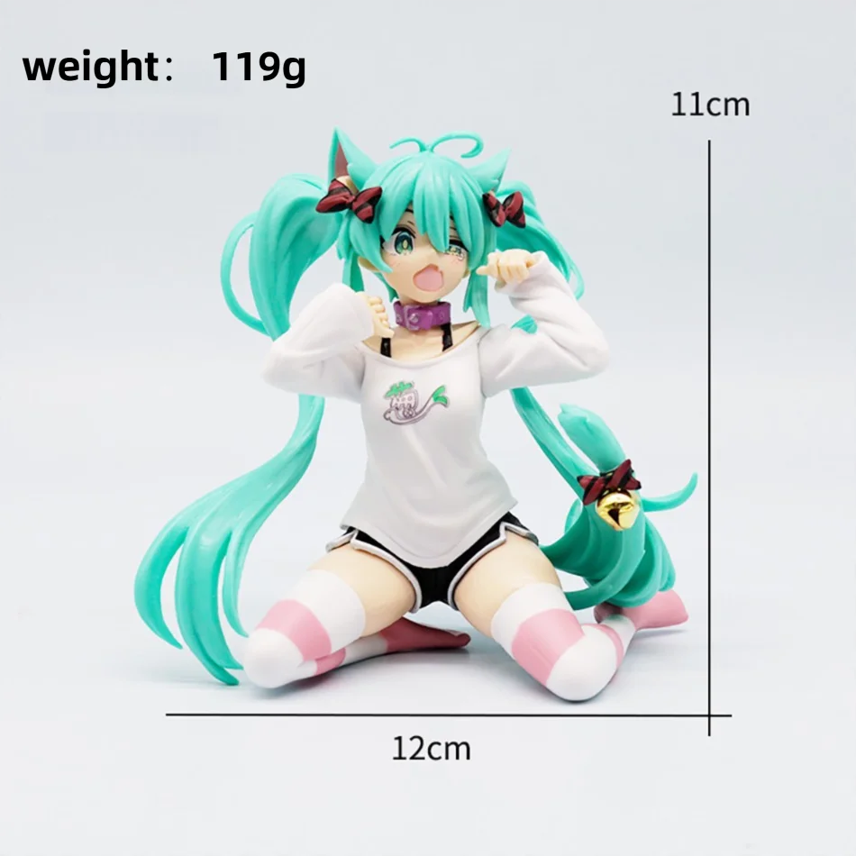Anime Figur Hatsune Miku Desktop Nette Sexy T-Shirt Mädchen Action Anime Figur Kawaii Sammlung Dekoration Modell Ornament Spielzeug