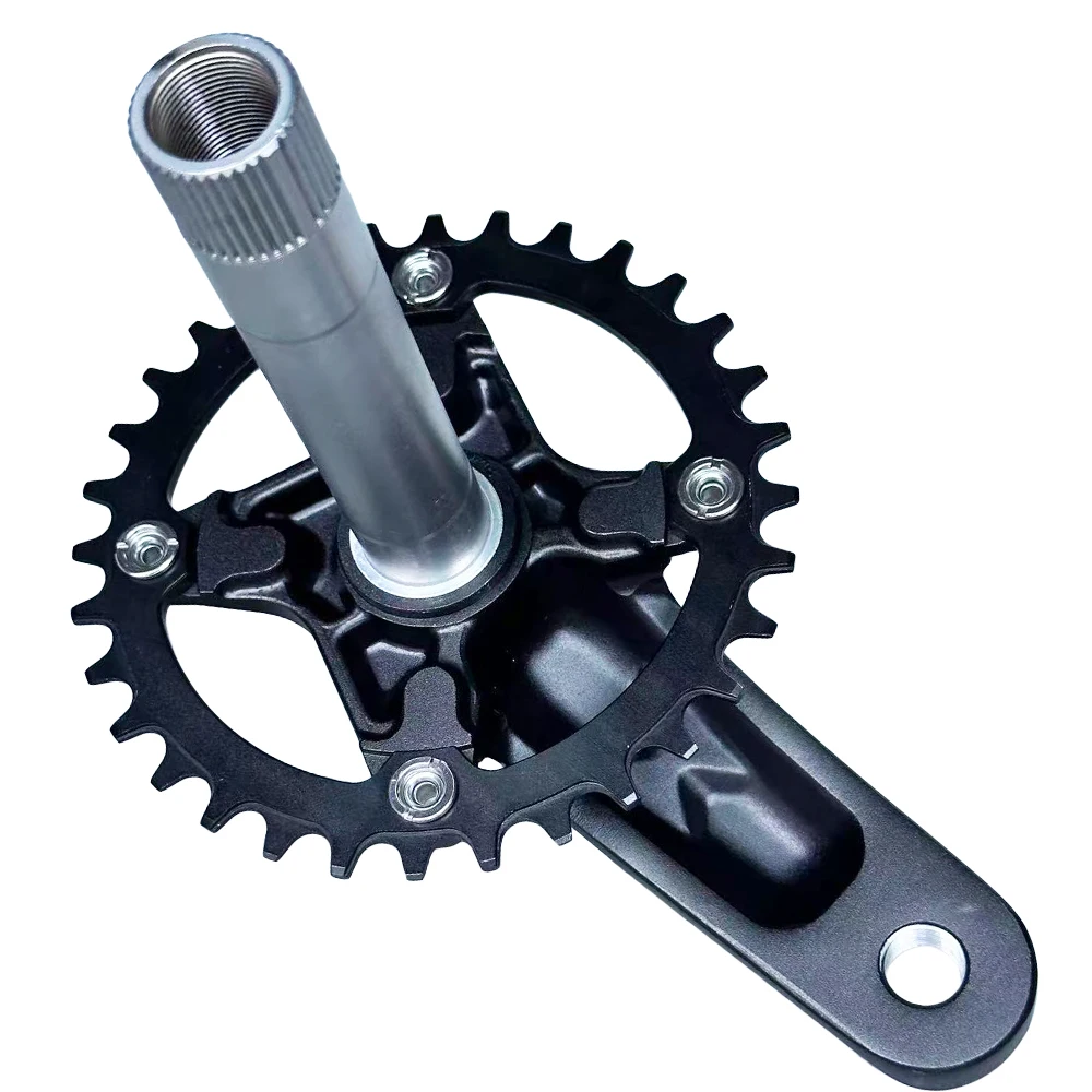 Kinderfahrrad-Kurbelgarnitur 114/127/135/140/152/160/165/175mm 104mm BCD MTB Mountainbike-Kurbel Kinder-Faltrad 1x Kurbelgarnitur – Detail 6
