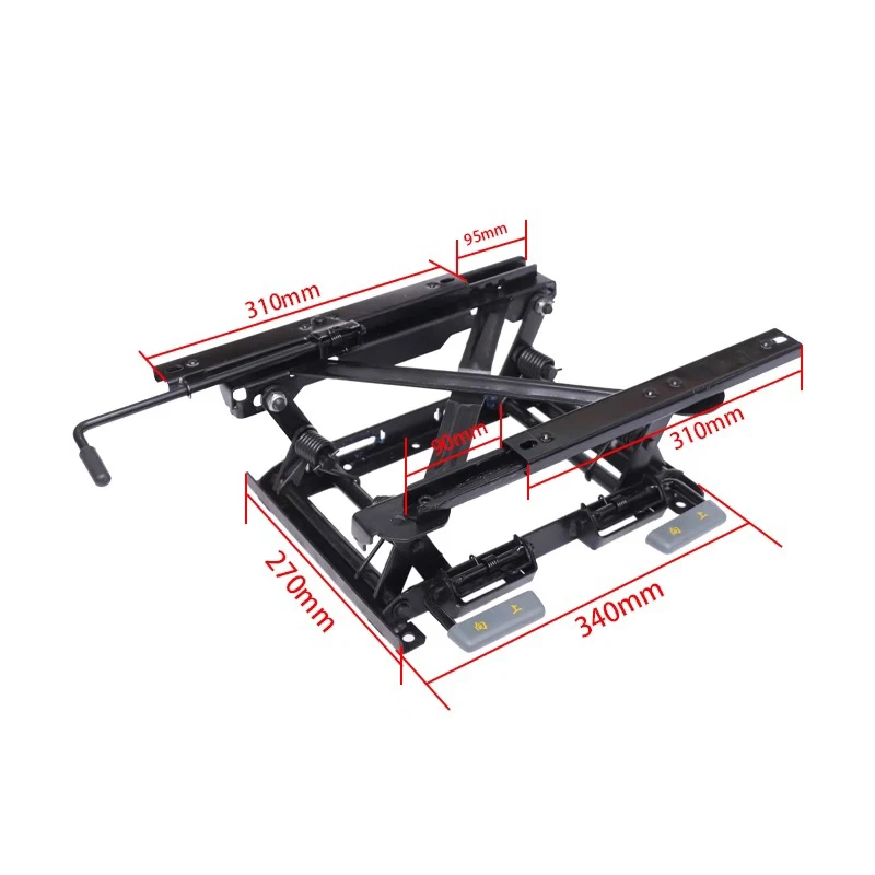 Modified car seat moves forward and backward to raise and lower the base. Tiltable RV modified to heighten the base seat lift.