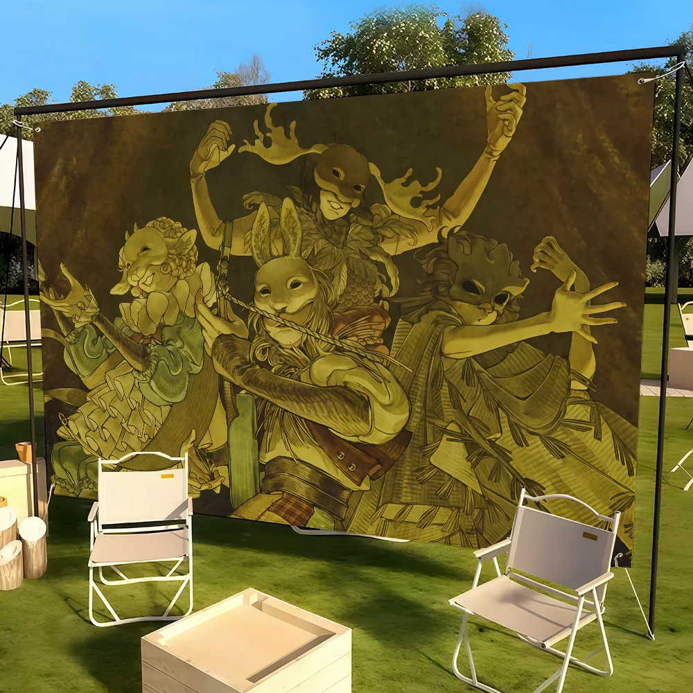 Singer Yaelokre Origins flag For Garden Party Living Room Home Wall Decor Banner Bedroom Outdoor Tapestry