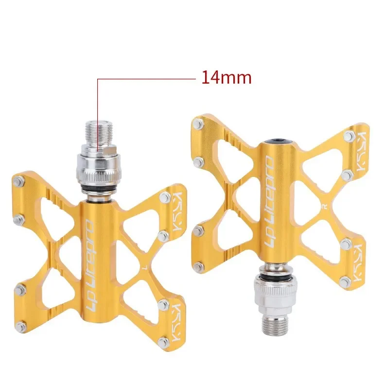 LP Litepro K5 Quick Release Bicycle Pedal Folding QR Pedal Aluminum Alloy Ultralight Antislip Road Bike Sealing Bearing Pedals