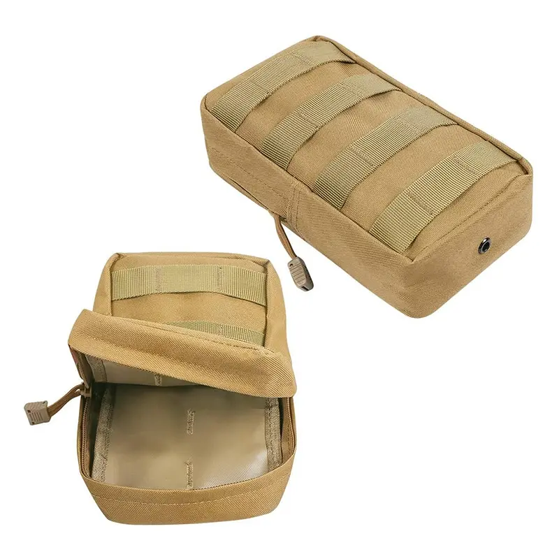 Outdoor Taktische Molle Taille Tasche 600D Oxford Khaki Lagerung Fanny Pack für Jagd Rucksack Taktische Weste Befestigung