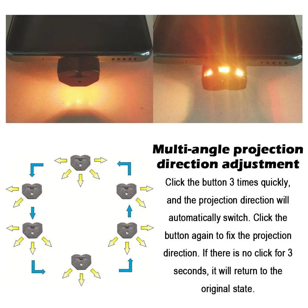 Mini Type-C LED RGB Multi-functional Ambient Light 8 Color Changeable 5V For Car Computer And Power Banks Various Devices