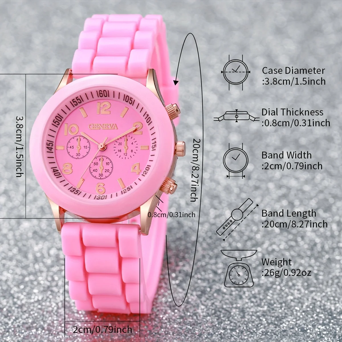 女性用ピンククォーツ時計,アナログシリコンバンド,腕時計,バタフライジュエリーセット,ママへのギフト,6個セット