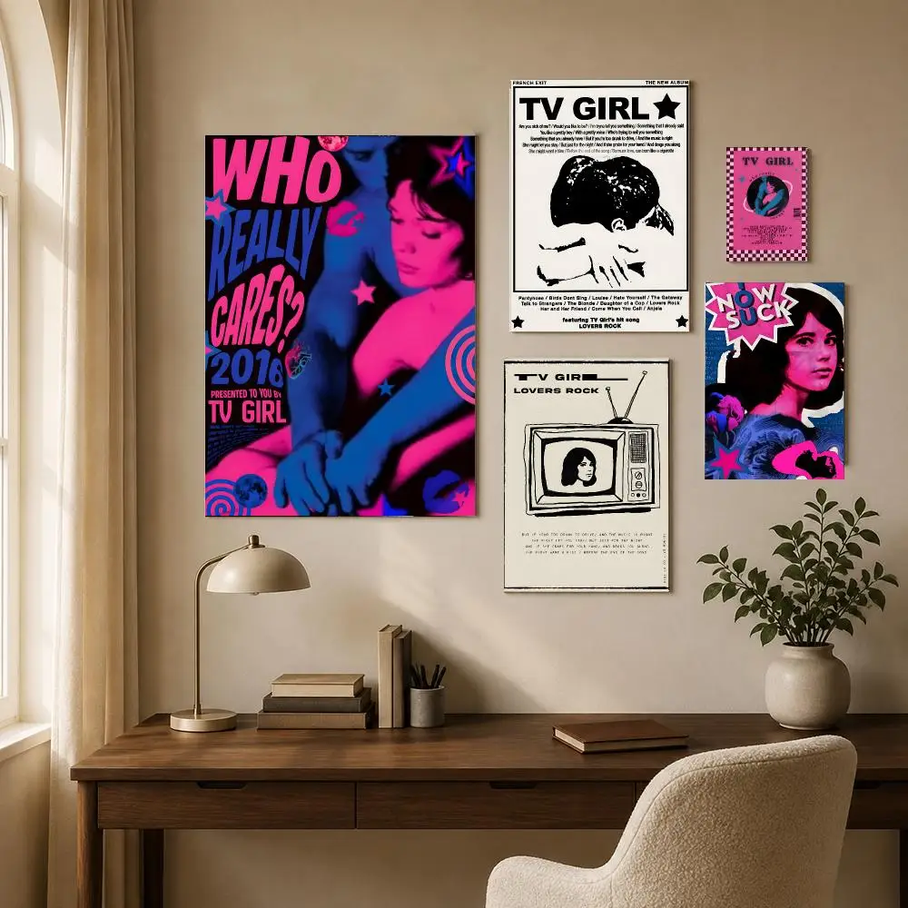 TV Girl Poster Classic Vintage Whitepaper Prints Artwork Kawaii For Home Room Wall Office Dorm Decor Ideal Gift