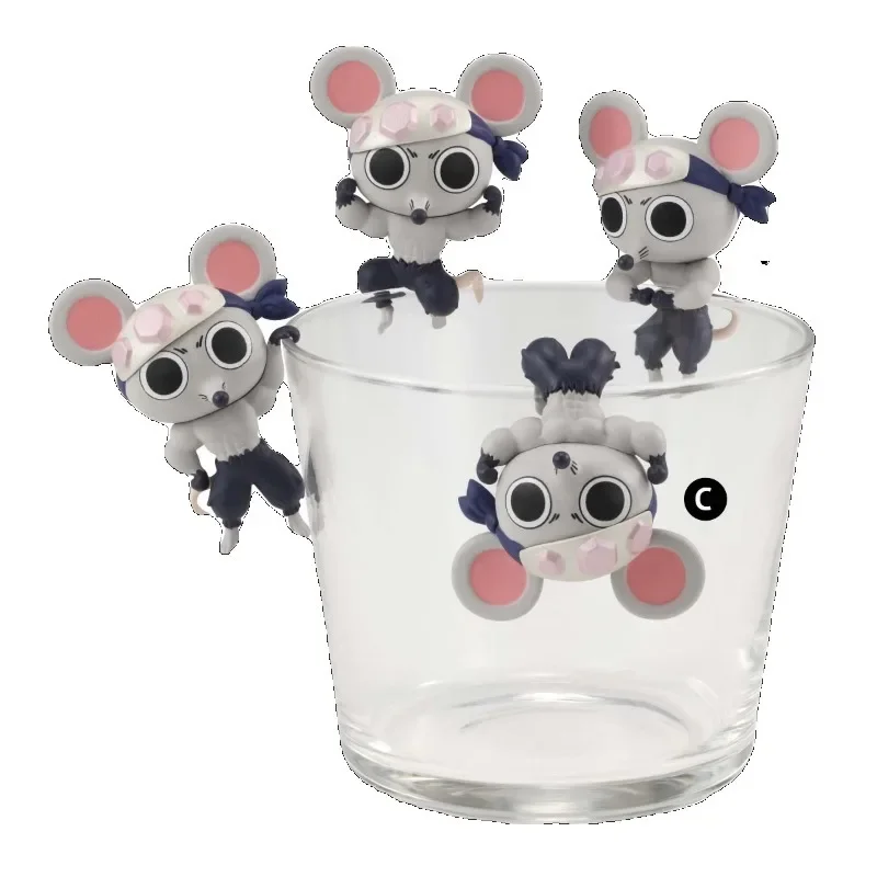 Genuine Demon Slayer Gorgeous Muscle Mouse Mini Cup Rim Amusement Collect Ornaments Kawaii Childhood Action Figure Model Toys