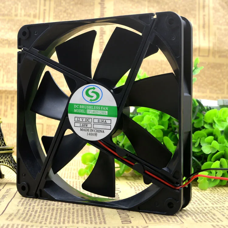 NEW ORIGINAL DF1402512SEL 12V 0.14A 1.68W 14CM 14025 140x140x25mm COOLING FAN RADIATOR