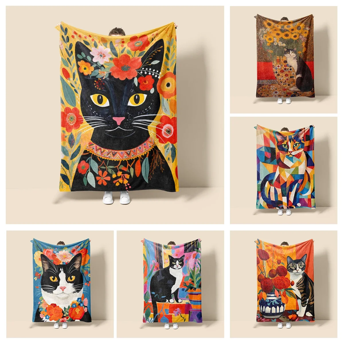 

Home decoration plush Throw Sofa blanket Anime animals Bedspread on the bed fluffy soft blankets decor Plaid Modern cat black