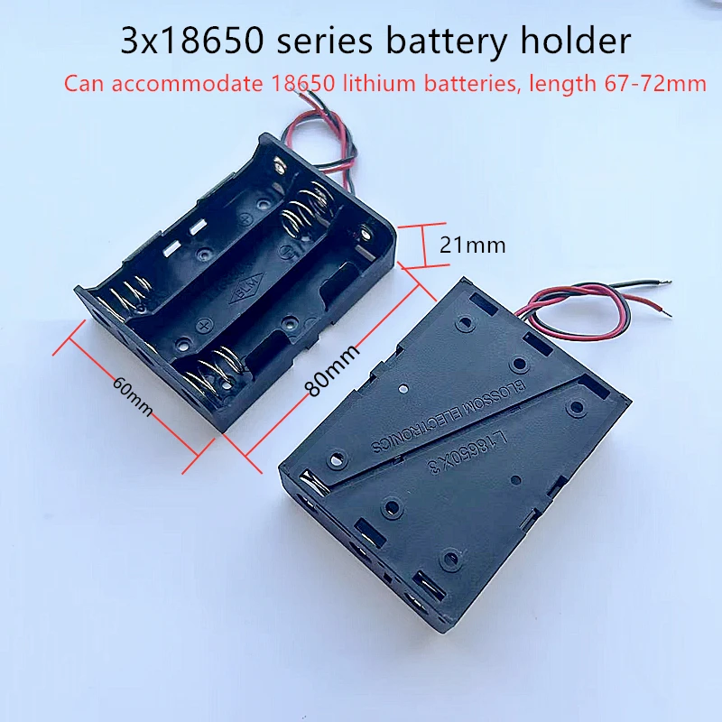 Extended Version 18650 Battery Box Battery Holder Series And Parallel Connection With Cable For Installation Of Protective Plate