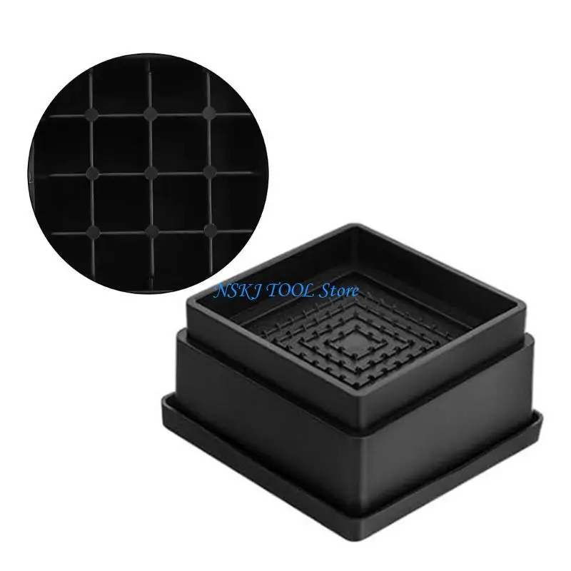 L8RC 6Pcs Furniture Risers Bed Lifters Reusable Rubber Feet Furniture Floor Mat