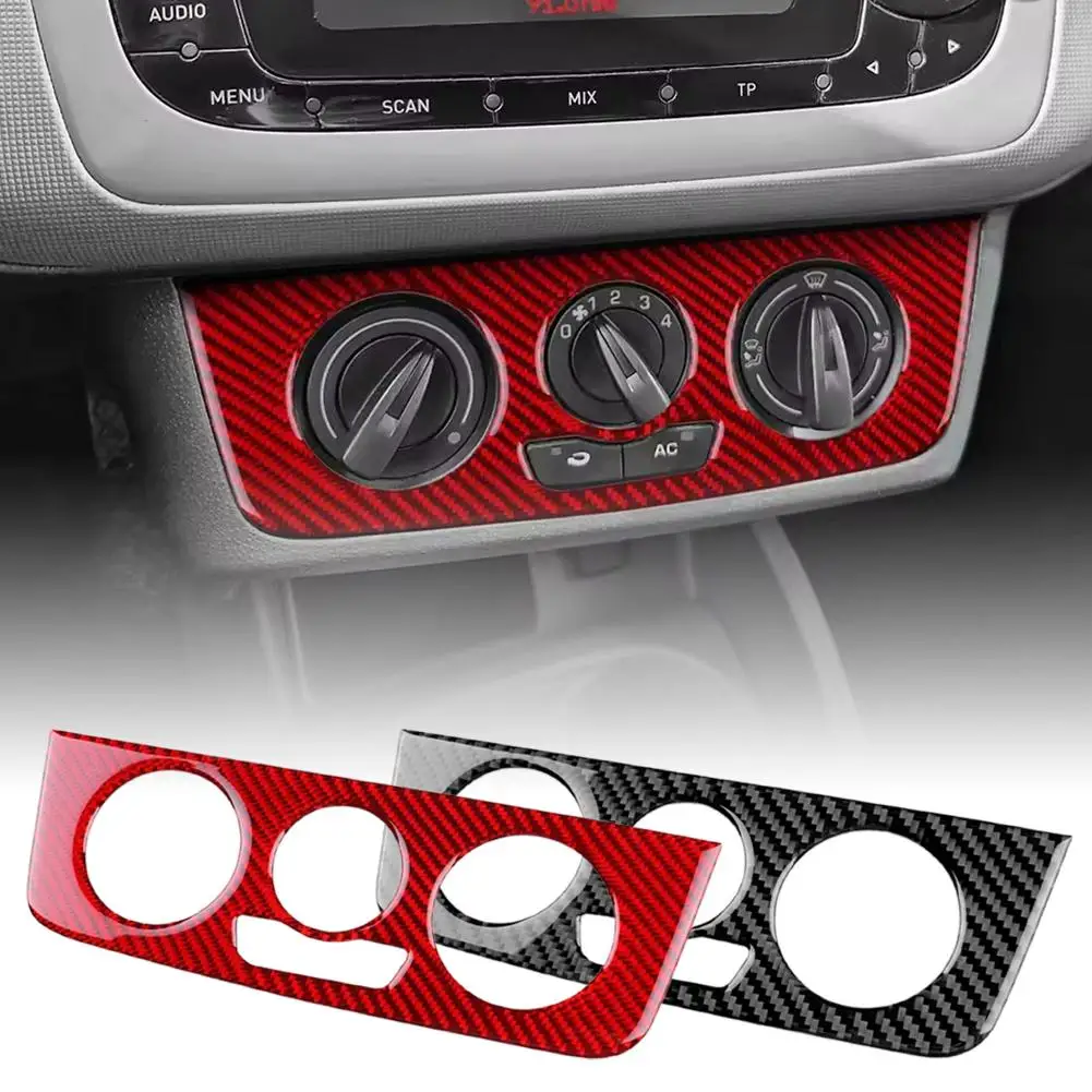 for SEAT Ibiza 6j Carbon Fiber Central Control Dashboard Decoration Interior Central Control Panel Carbon Fiber Stickers