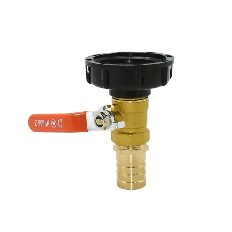 SYW-For Garden Irrigation And Home Plumbing Brass Hose Connector Valve S60 To 25Mm For 1000L IBC, Water Pipe Adapter