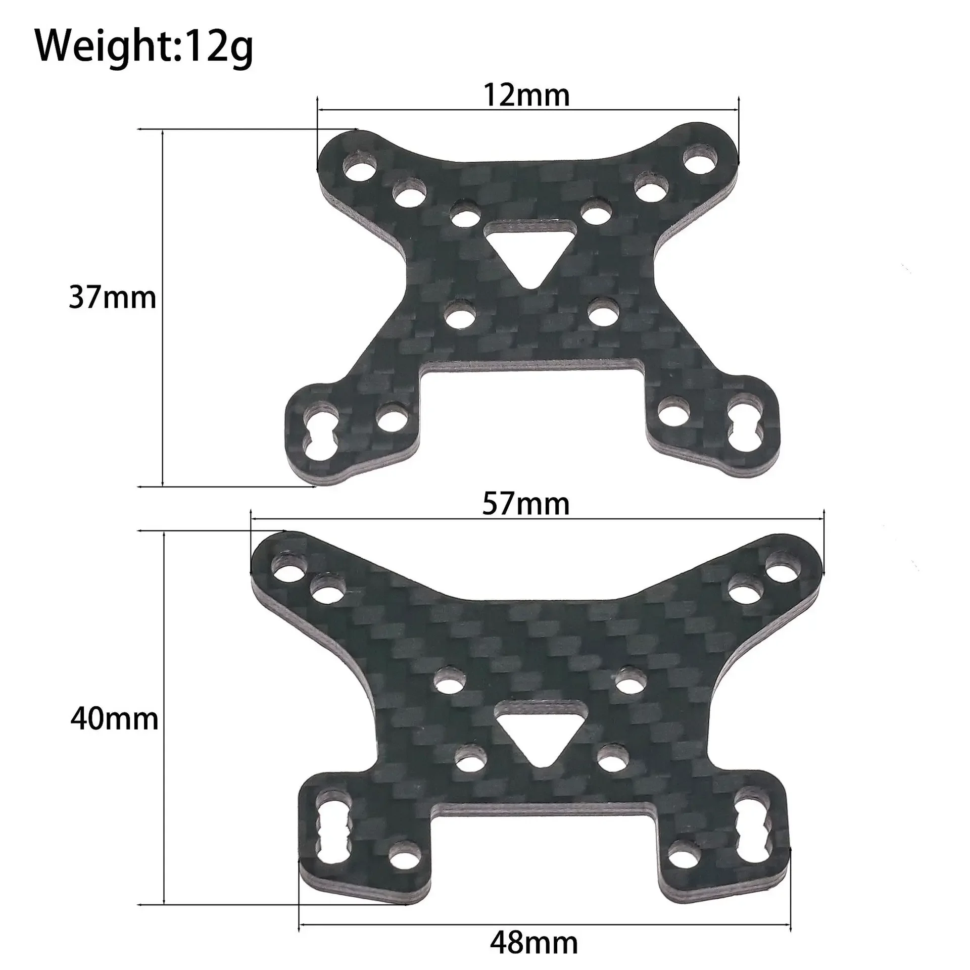 Carbon Fiber Shock Tower Plate Front Rear for LEILALUO AM-X12 1/12 Scale RC Car Upgrade Part Accessory