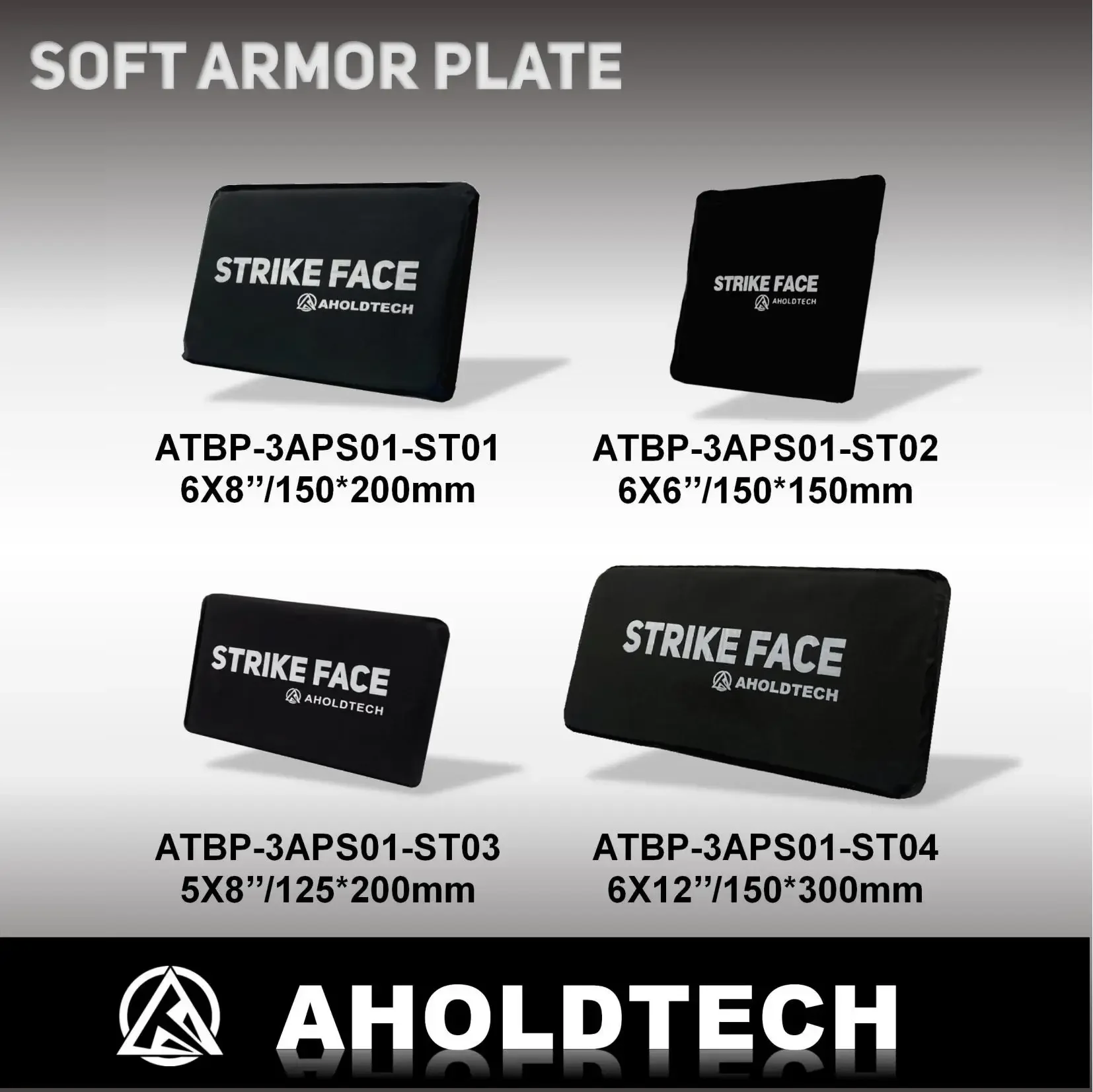 Aholdtech NIJ IIIA Placas antibalas suaves/duro Chaleco balístico Mochila antibalas Tablero balístico Placas grandes 6x8 10x12 11x14