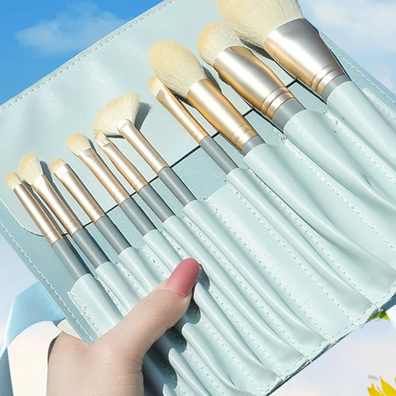 10 Blue Bridge Pattern Foundation Brush Eyeshadow Brush Makeup Brush Set Net Red the Same Loose Brush Set