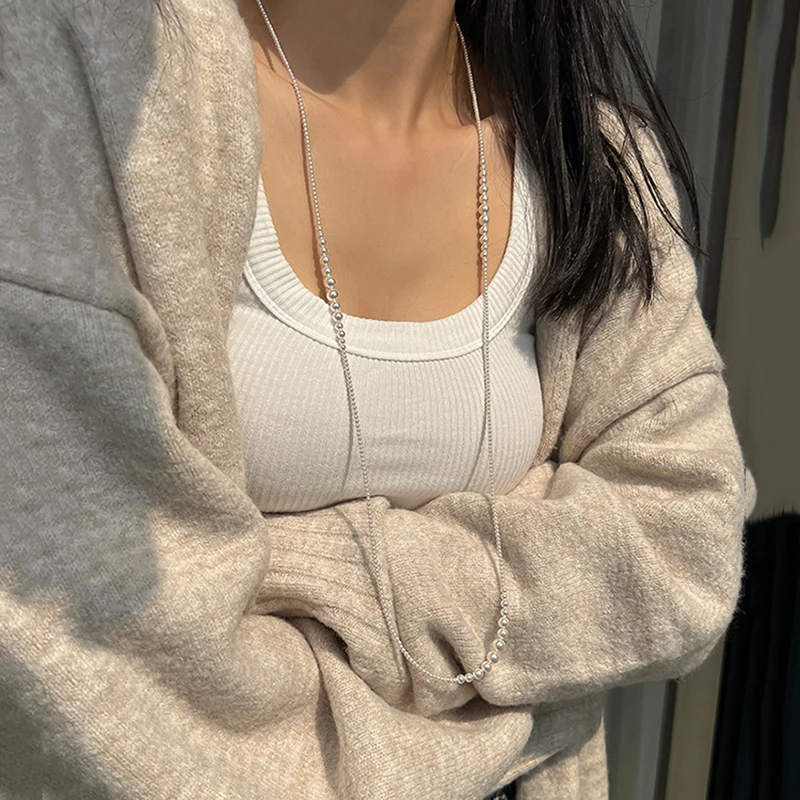 سلسلة سترة فضية طويلة جداً بلو - مراجعة Lobster Clasp Silver وسعره