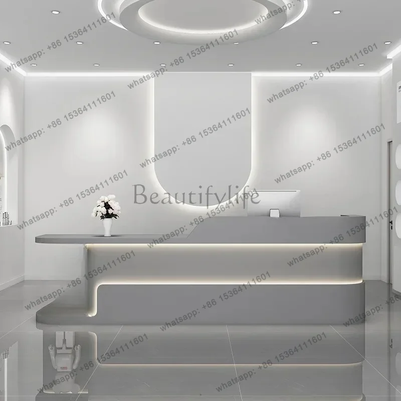 Factory Direct Sales Japanese Style Clothing Store Reception Desks Beauty Salon Simplicity Reception Desks Designer Office Furni