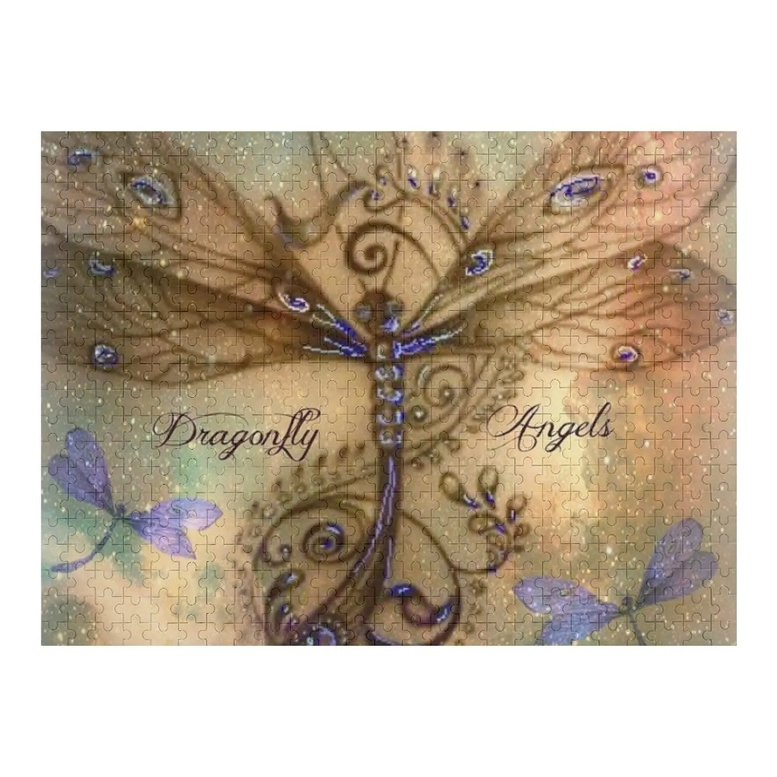

DRAGONFLY ANGELS Jigsaw Puzzle Custom Name Wood Baby Toy Puzzle