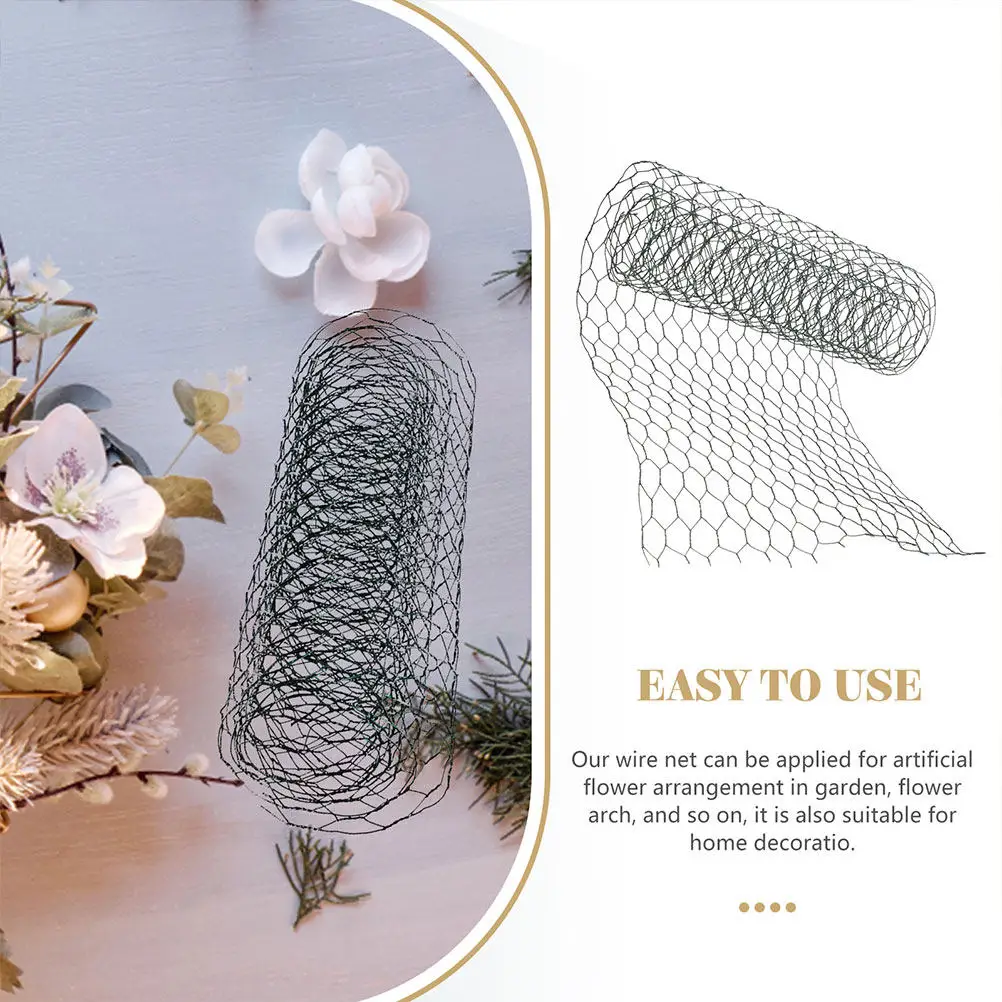 1 Roll Iron Flower Wire Netting Sturdy Mesh for Floral Arrangement DIY Craft Supply Garden Use Floral Chicken Wire - view 4