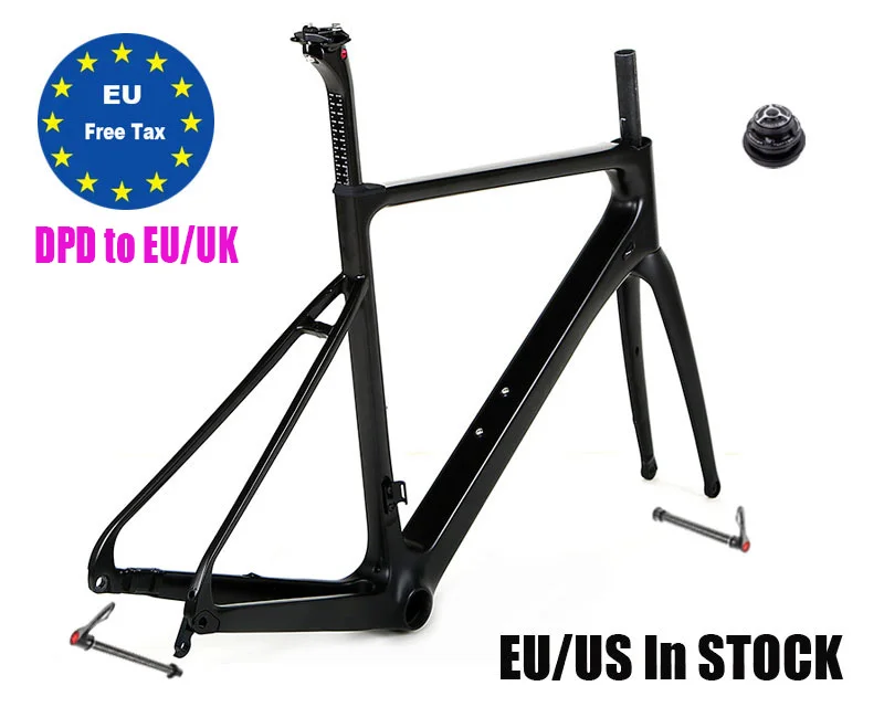 Twitter-Carbon Road Bike Frame, R6, 700C, 28C, Disc Brake, Thru Axle, 12x142mm, Aero Racing Bicycle, BB386x46 EU/US Stock DPD