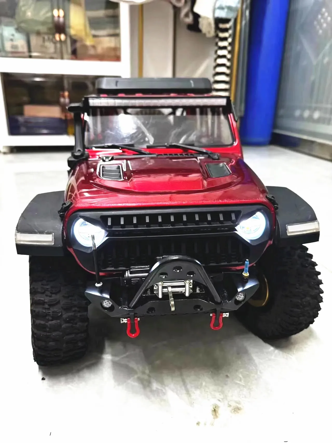 Ralaro MK07 with upgraded metal front bumper and 3mm thick adapter plate to replace the original front bumper Upgraded parts