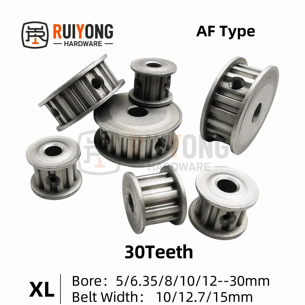 

XLTiming Pulley 30 teeth Bore 5/6.35/8/10/12/12.7mm to 30mm for Width 10/12.7/15mm Belt XL 30T Timing Pulley